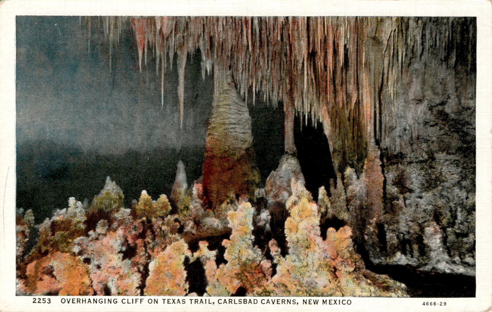 Carlsbad Caverns, Texas Trail, New Mexico, Big Room, limestone Postcard ...