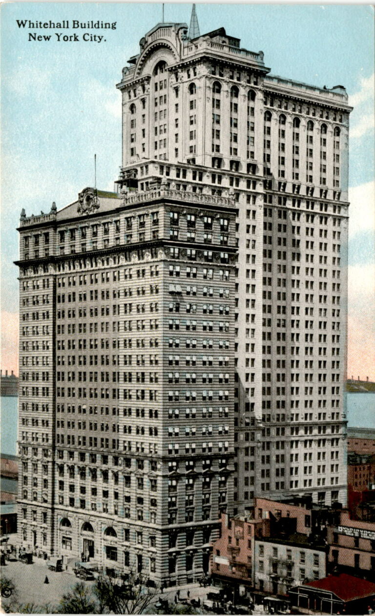 Whitehall Building, New York City, Battery Place, West Street, Postcard ...